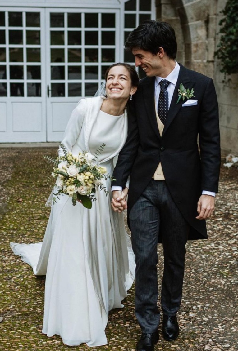 Novia con vestido de María Valdeolmillos